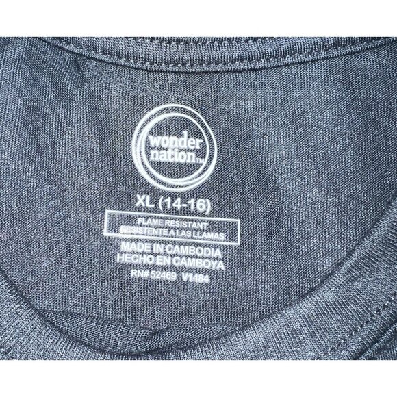 New Wonder Nation "Do Not Disturb" Youth Long Sleeve Shirt  XL (14-16) Gray - Picture 3 of 3